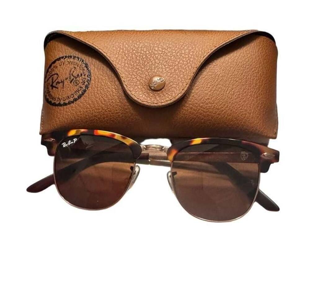 Ray-Ban RB3716 Clubmaster Size 49 Tortoise Polarized Sunglasses